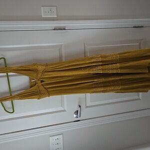 Free People Mustard Maxi Dress